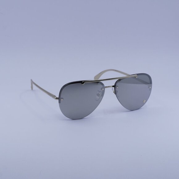 Versace VE2231 12526G Sunglasses Pale Gold Aviator Frame, Grey Lenses - Picture 4 of 11
